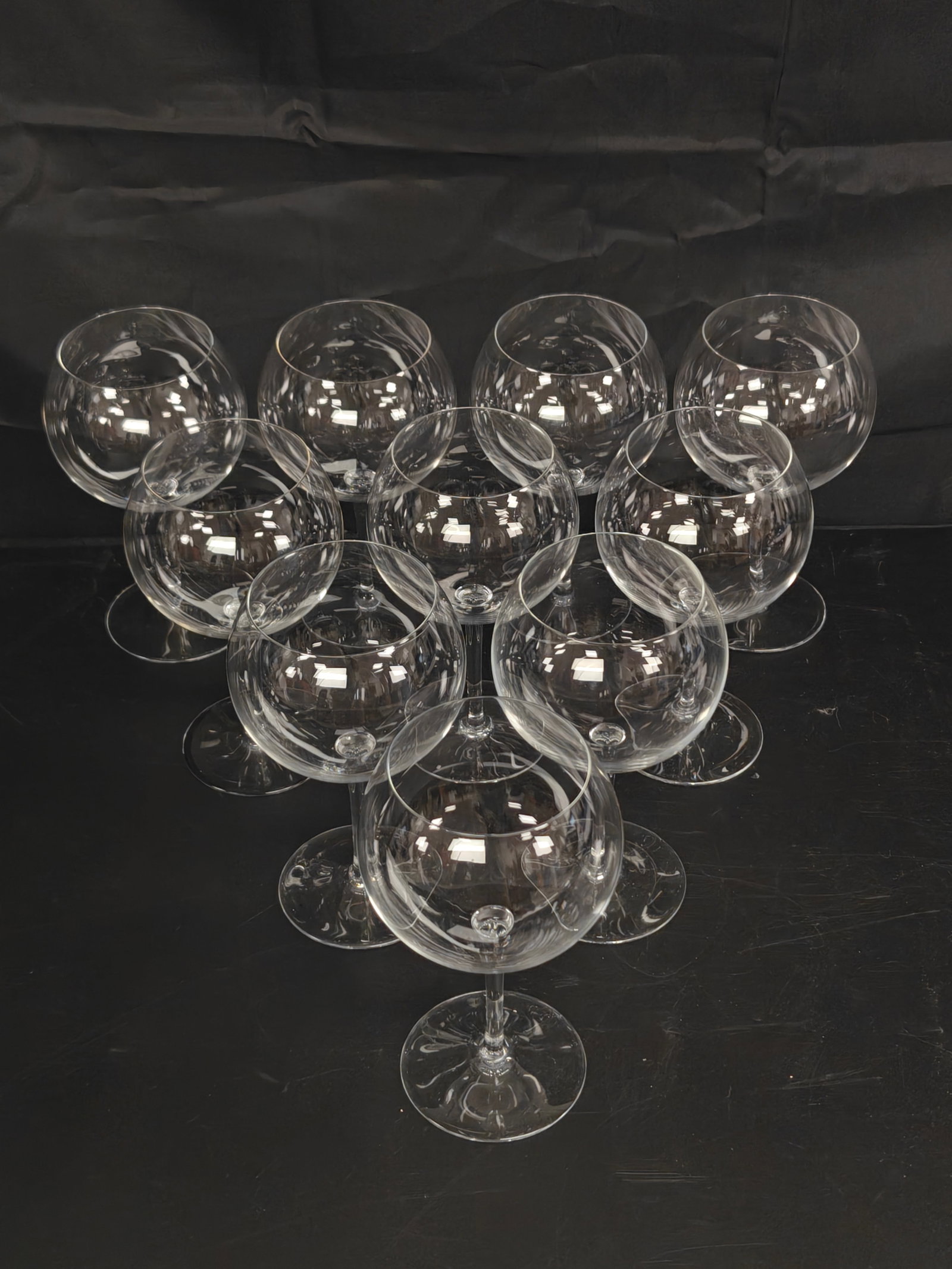 Set of 10 Baccarat Tastevin Crystal Wine Goblets (1 of 3)