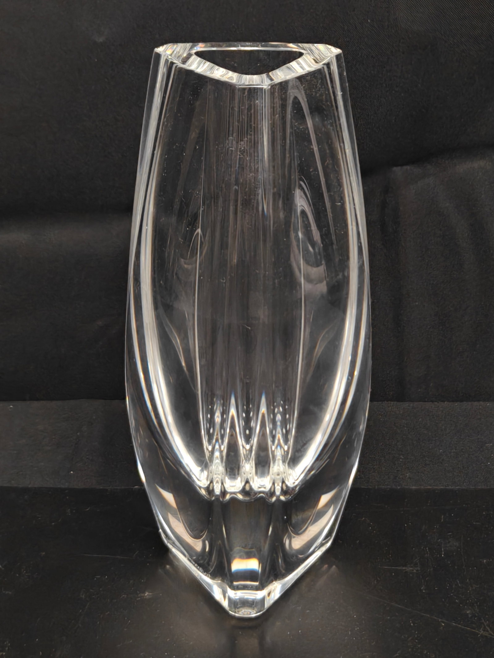 Baccarat Bouton d'Or Triangular Crystal Vase (1 of 4)