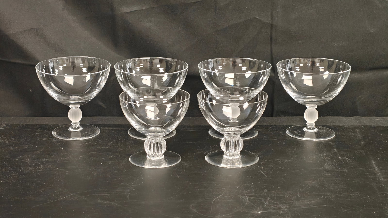 Six Lalique Crystal Compotes (1 of 6)