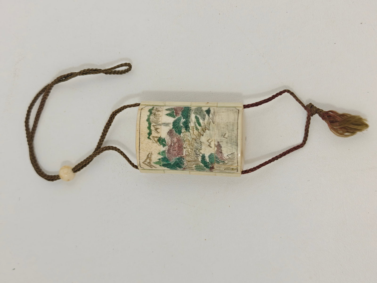 Traditional Japanese Four-Case Inro with Polychrome Landscape Decoration (1 of 6)