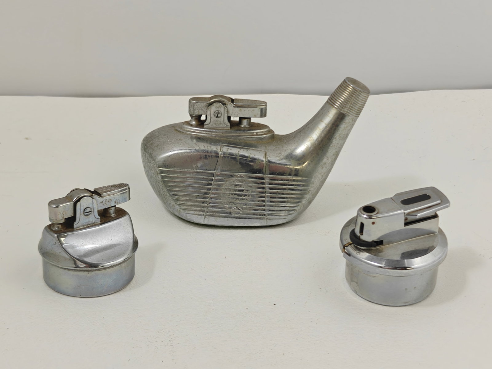 Vintage Golf Club Head Table Lighter with Evans & Silver Tone Lighter Inserts (1 of 6)