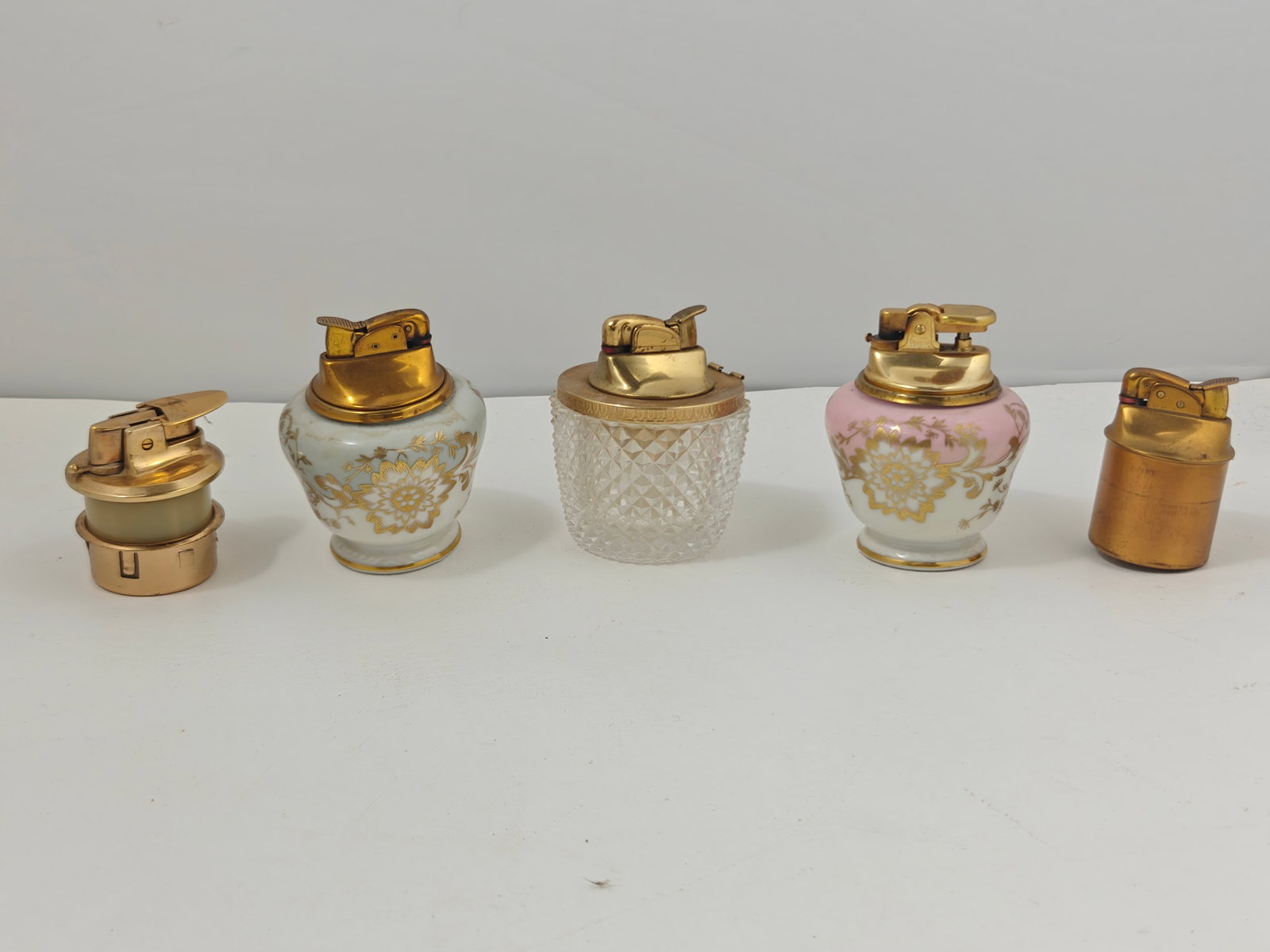Five Vintage Table Lighters Including Ronson, Evans & Royal Tettau Porcelain (1 of 6)