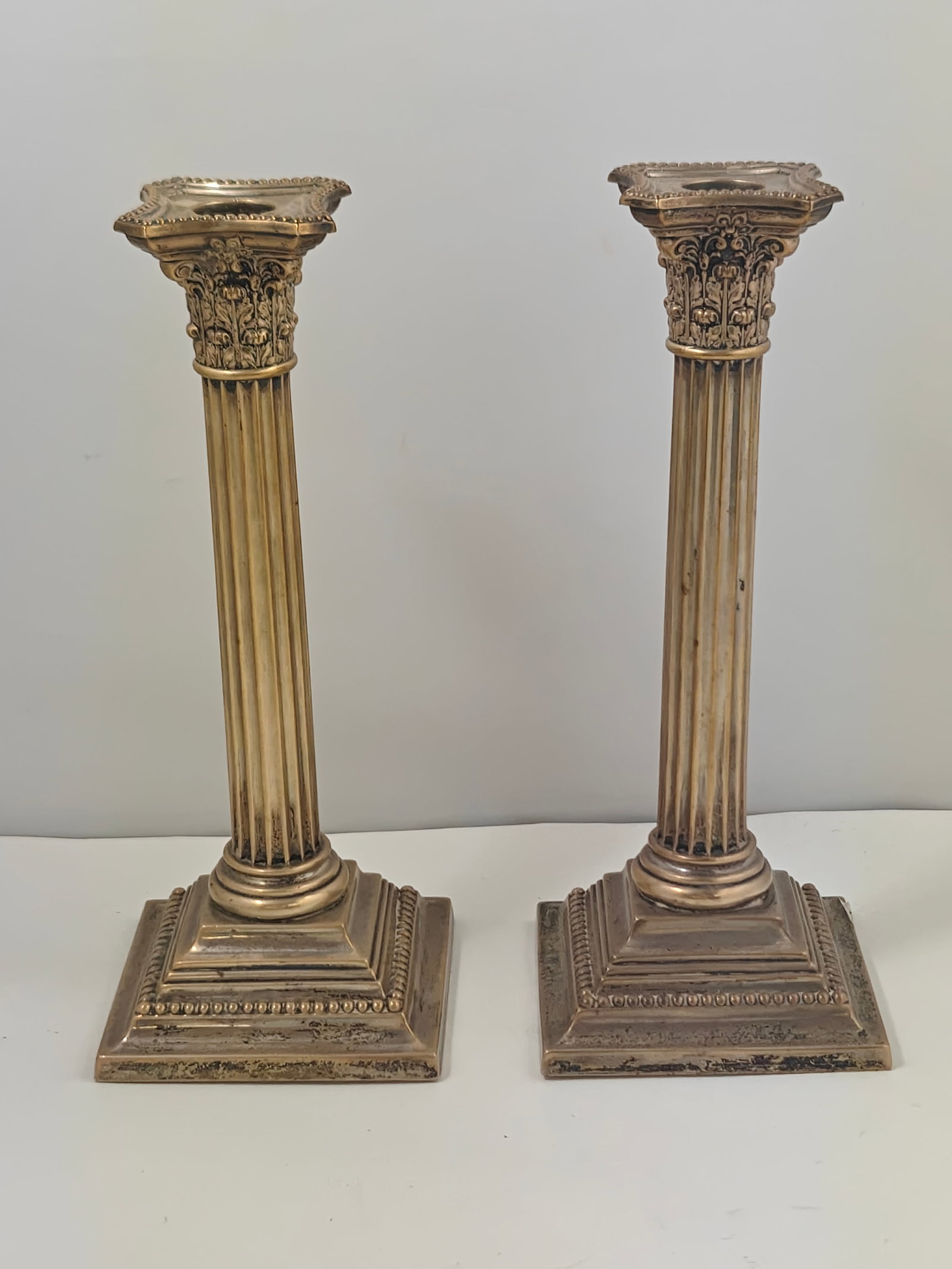 Pair of Gorham Sterling Silver Neoclassical Candlesticks No. 3207 (1 of 5)