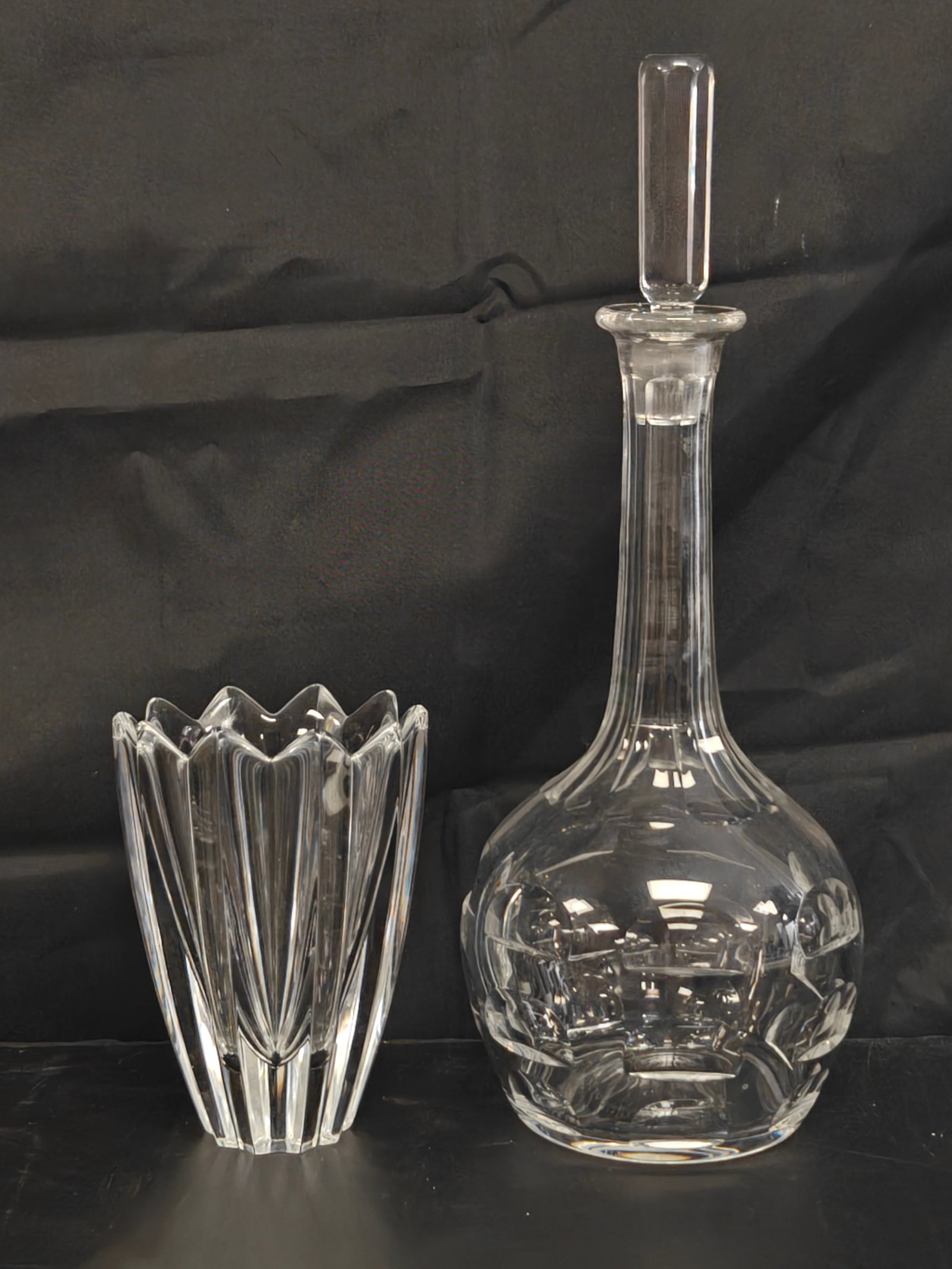 Orrefors Crystal Decanter & Fleur Vase (1 of 7)
