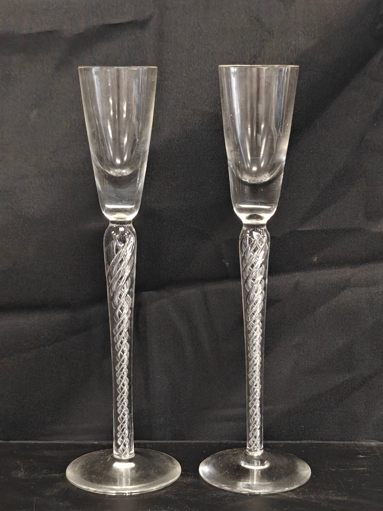 Pair of Tiffany & Co. Air Twist Crystal Cordial Glasses (1 of 3)