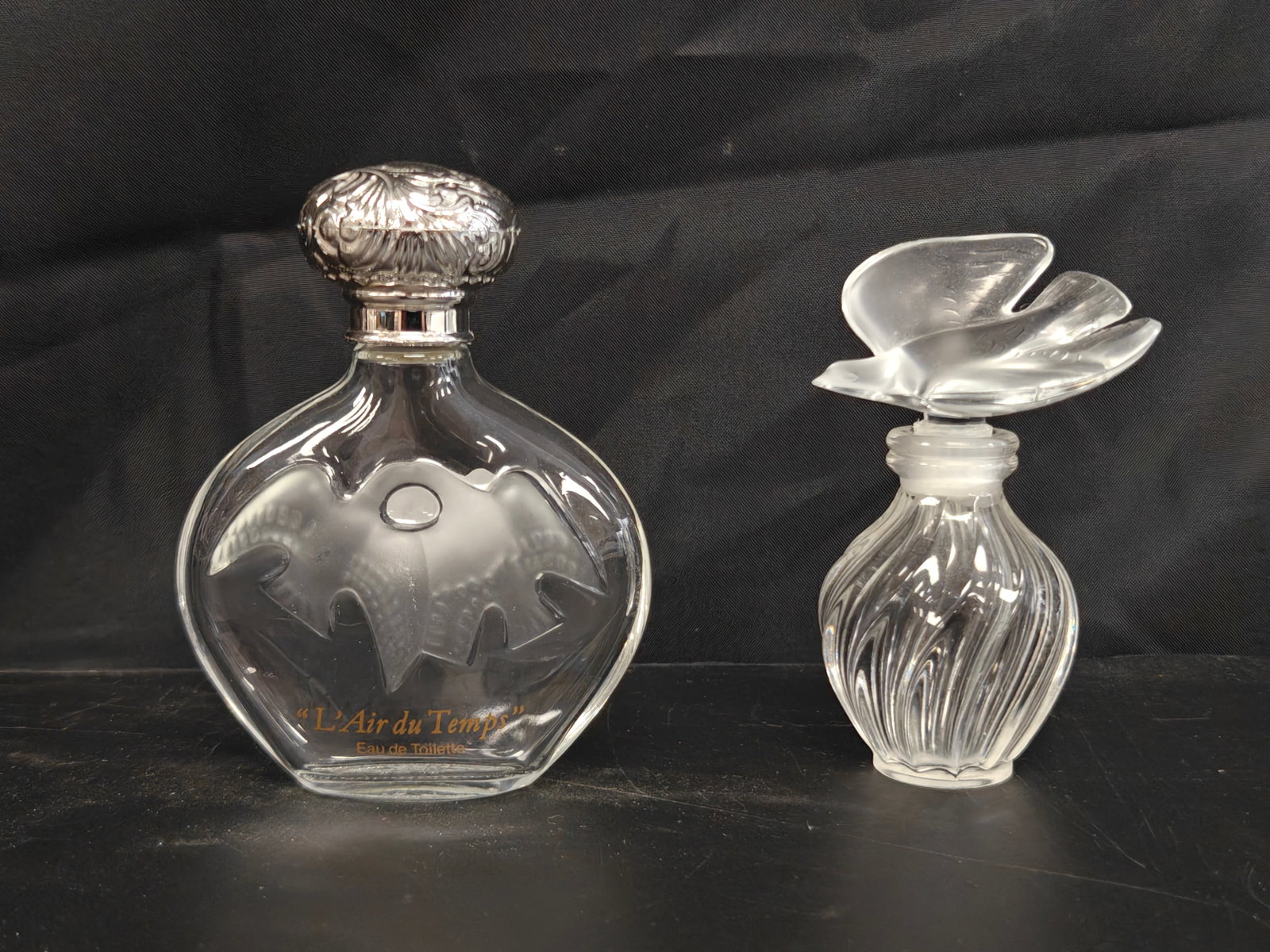 Pair of Lalique Nina Ricci Crystal Perfume Bottles (1 of 6)