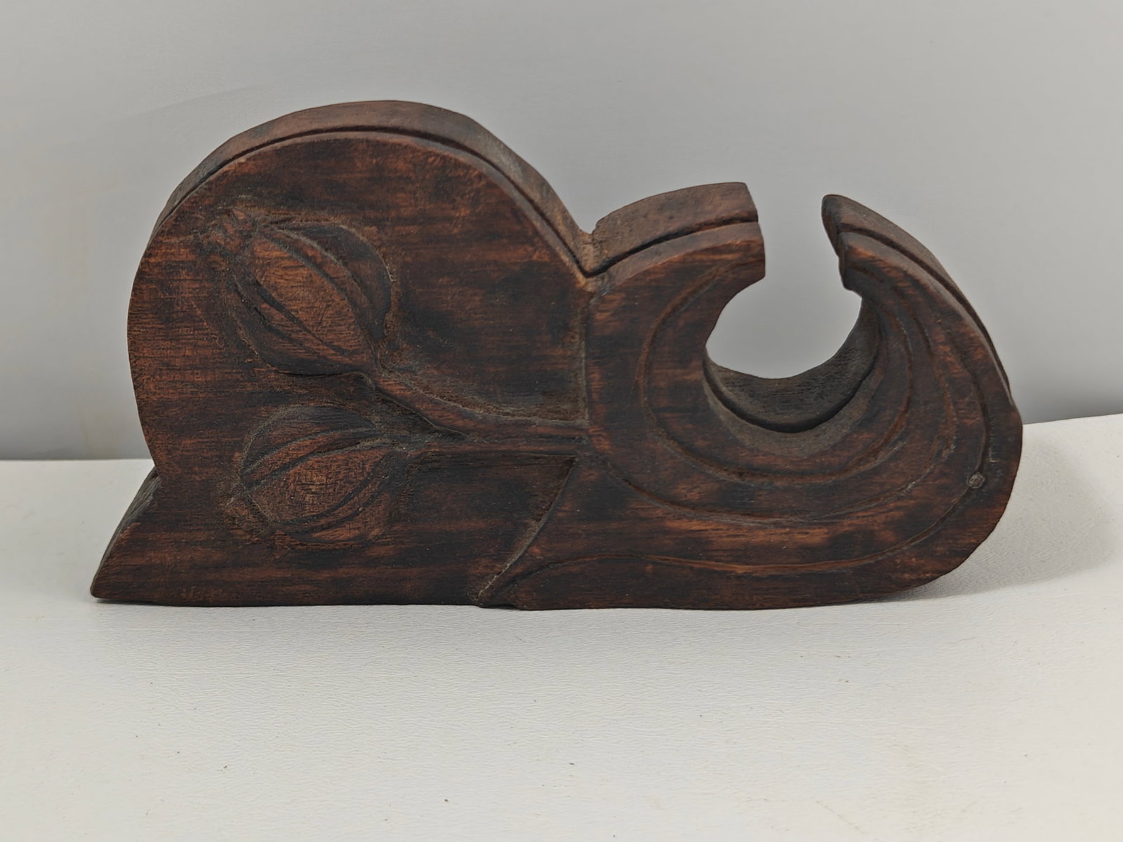 Antique Chinese Carved Wood Opium Scale with Case (1 of 4)