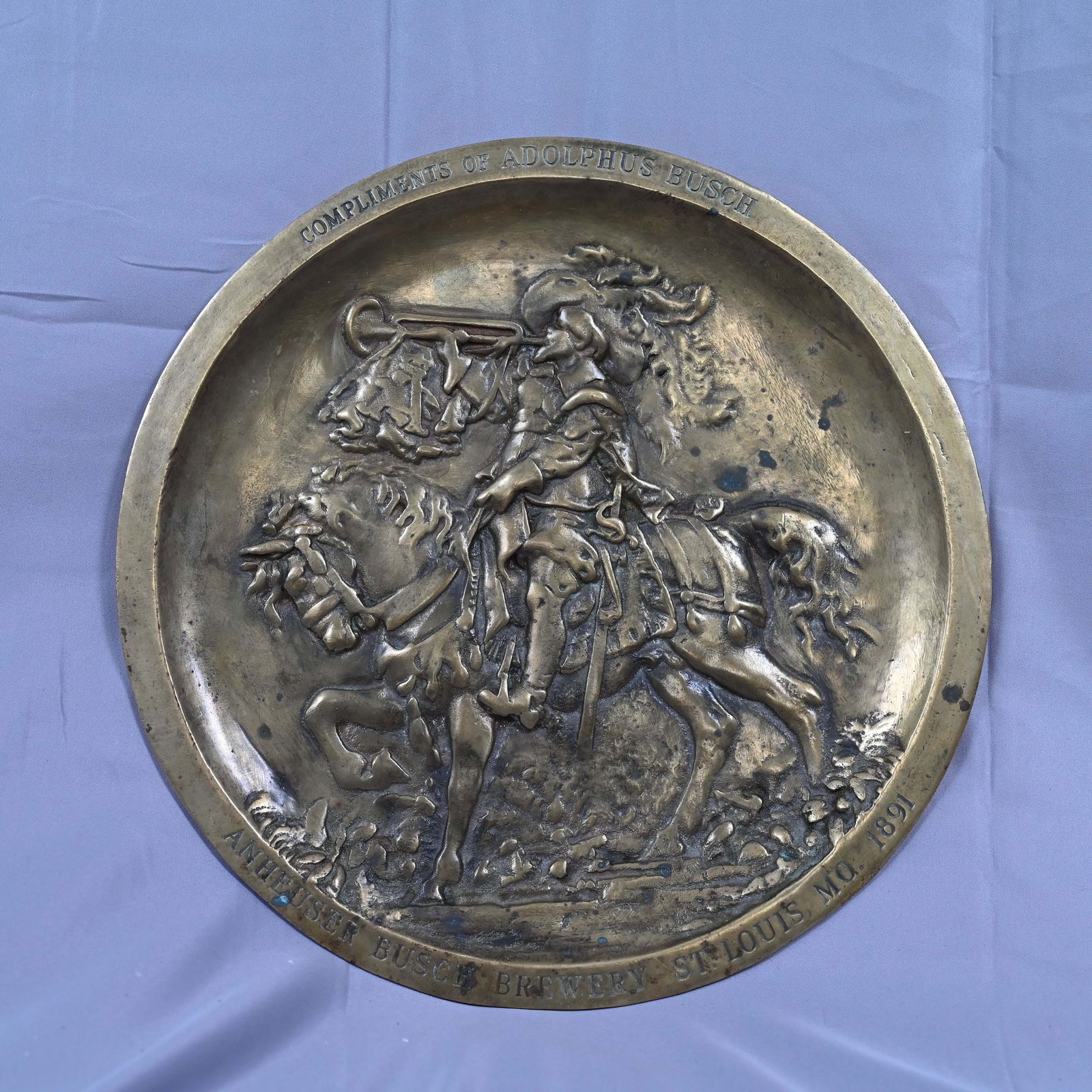 Anheuser Busch 1891 Bronze Plaque REPLICA (1 of 5)