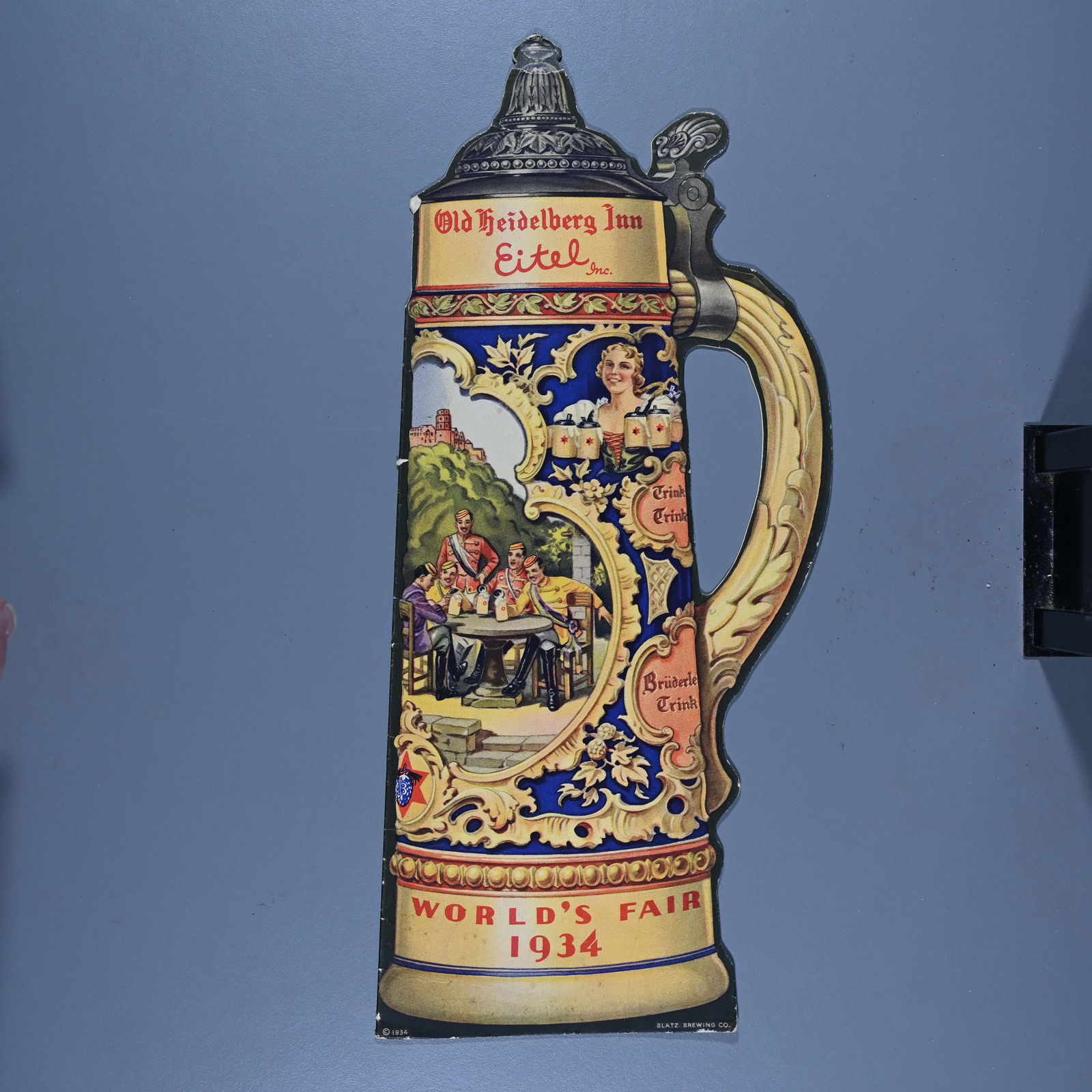 Blatz 1934 World's Fair Old Heidelberg Souvenir Beer Stein. (1 of 4)