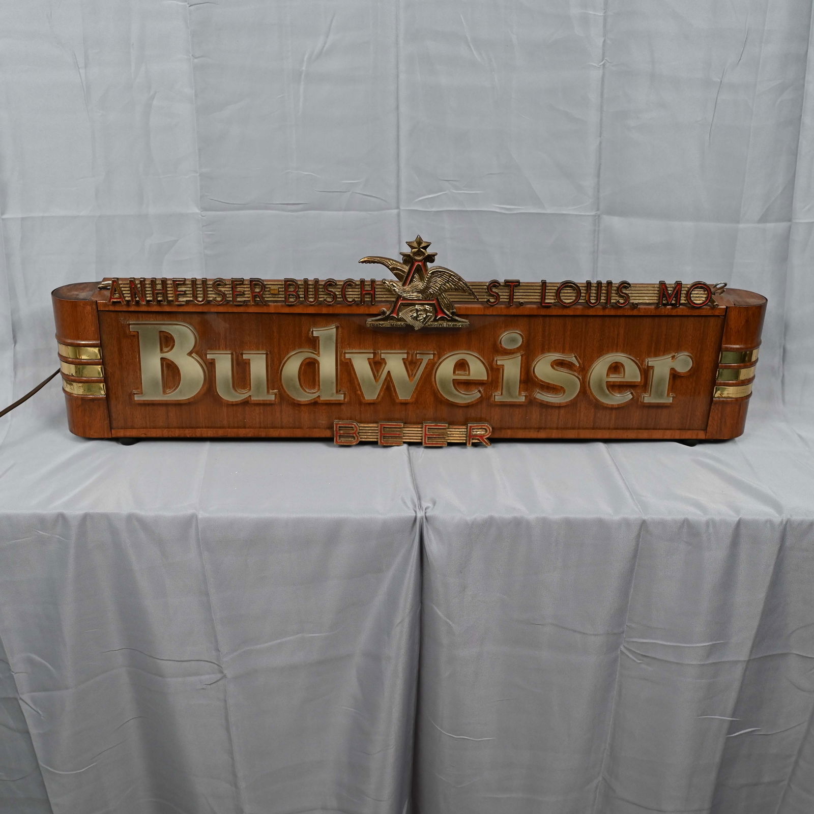 Budweiser Lighted Sign with Art Deco Styling (1 of 9)