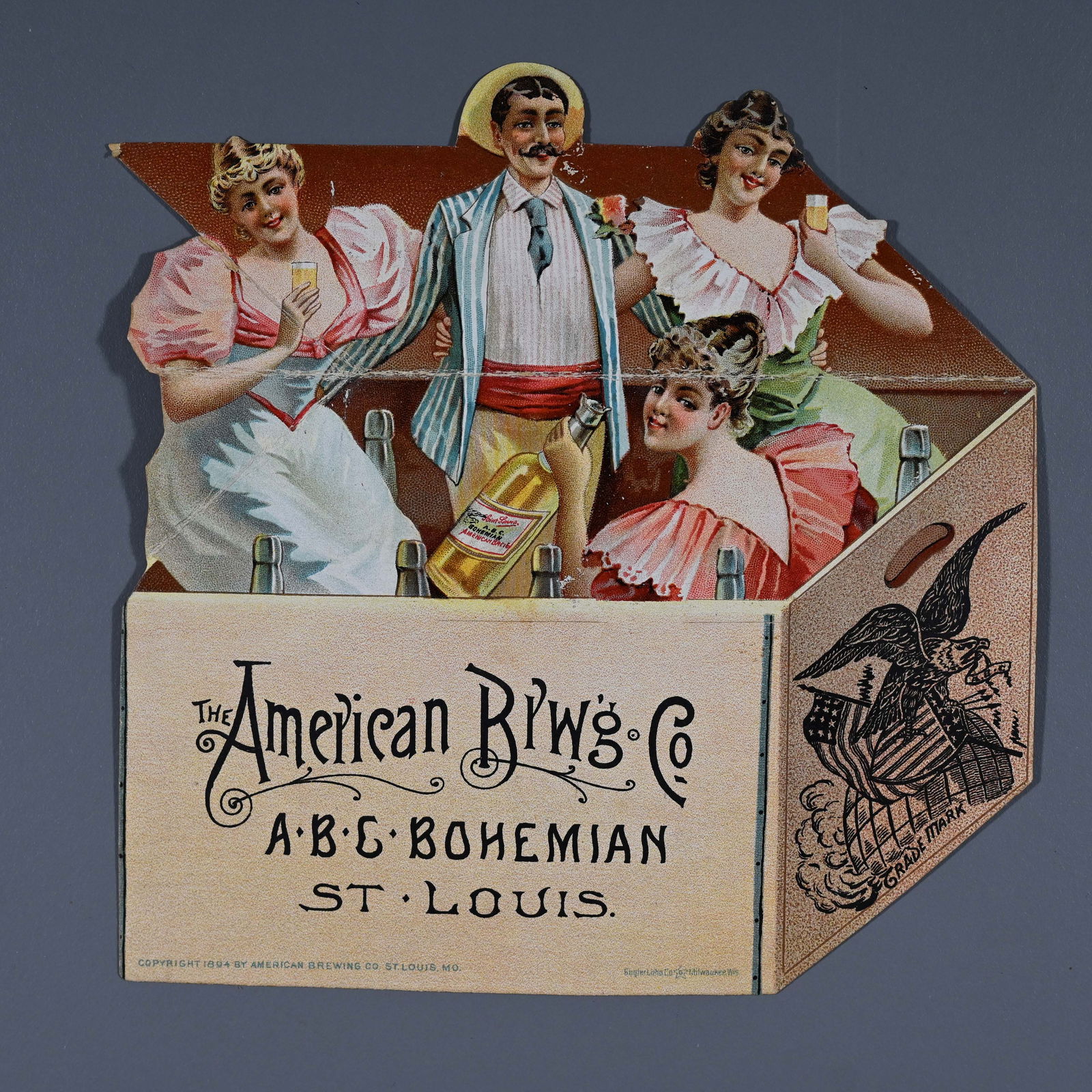 American Brewing Co A B C Bohemian  Beer Victorian Trade Card (1 of 4)