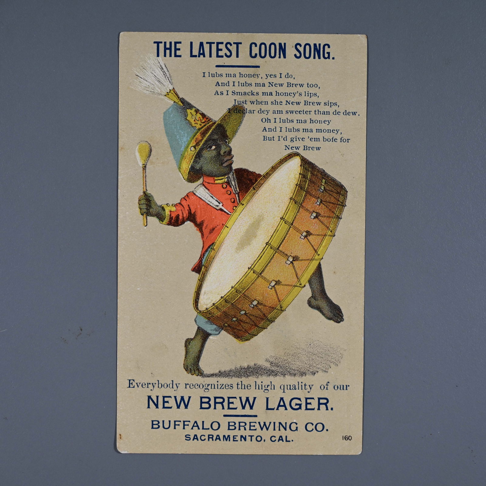 Buffalo Brewing Co Sacramento CA Victorian Trade Card (1 of 2)