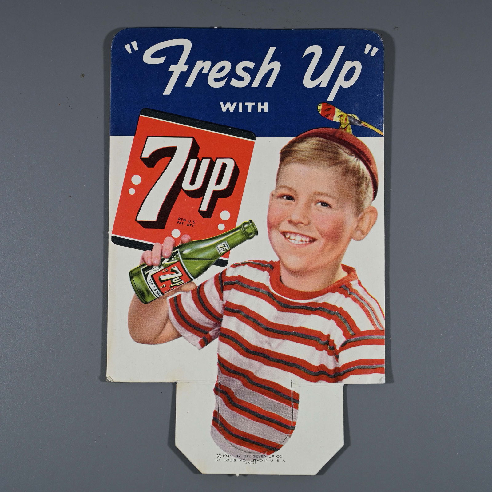 7up Soda Bottle Topper dated 1949 (1 of 2)
