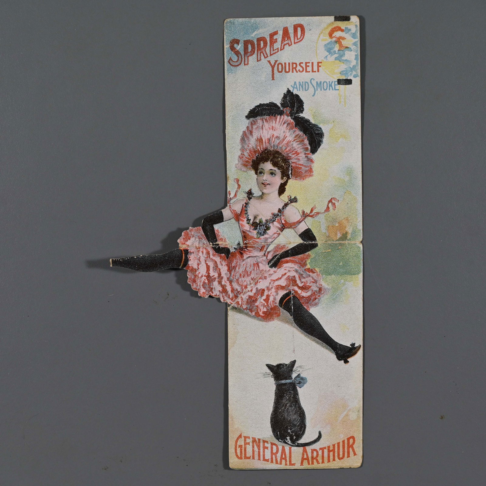 General Arthur Cigar Black Cat Victorian Trade Card (1 of 3)