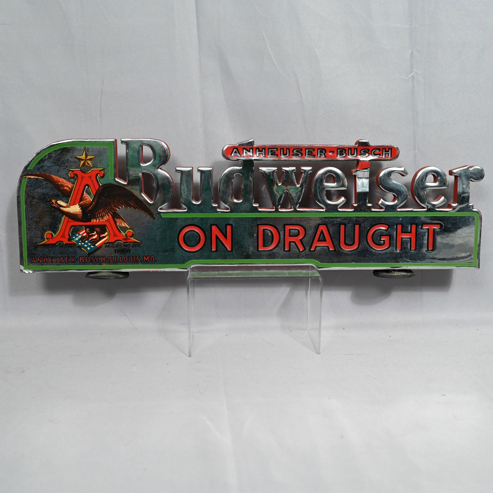 Anheuser Busch Budweiser On Draught Shelf Talker Sign Beer (1 of 9)
