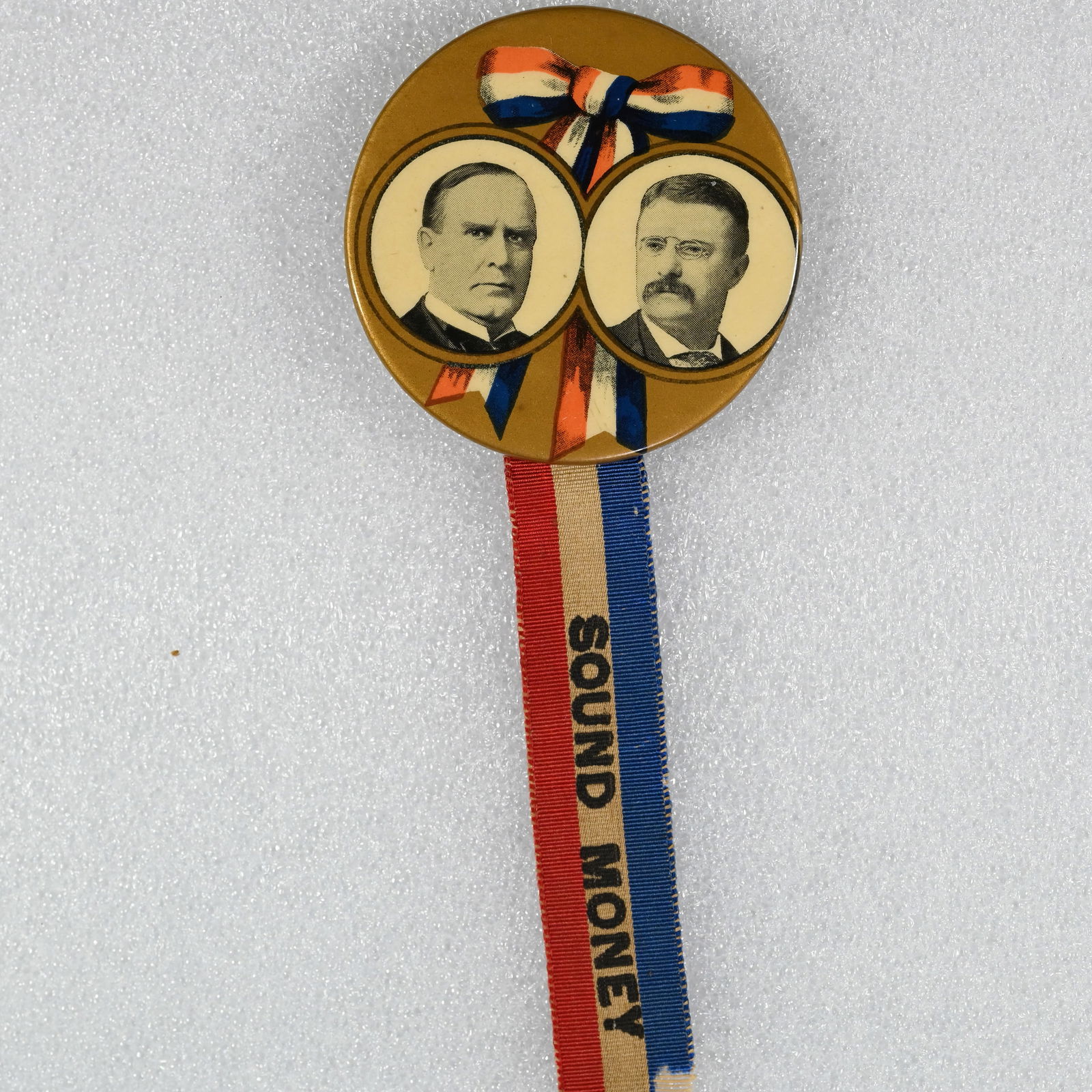 Political - Roosevelt & McKinley 1900 Sound Money Campaign Pin Pinback Button (1 of 6)
