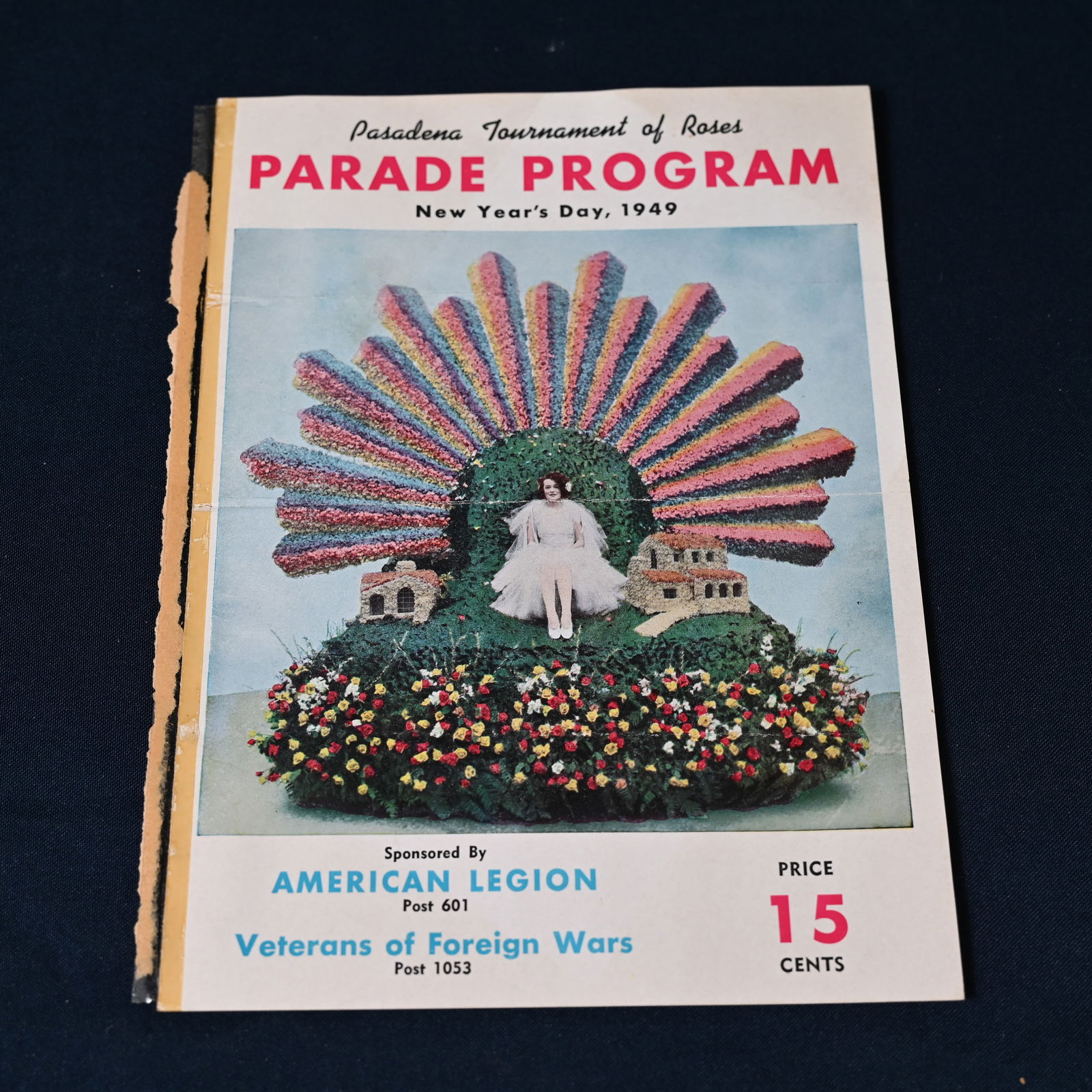 Northwestern vs California - Pasadena Rose Bowl - 1949: Played New Year's Day 1949. This is the Parade Program for the Pasadena Tournament of Roses Parade that preceded the game. It is not the game program.
