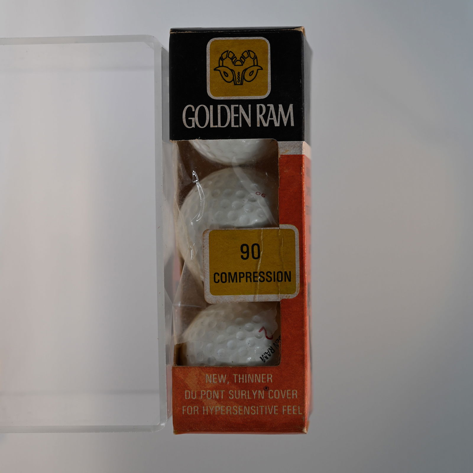 Golden Ram 90 Compression Golf Balls - Sleeve of 3 - Unused: An unopened sleeve of Golden Ram Golf Balls - Sold Through Pro Shops Only
