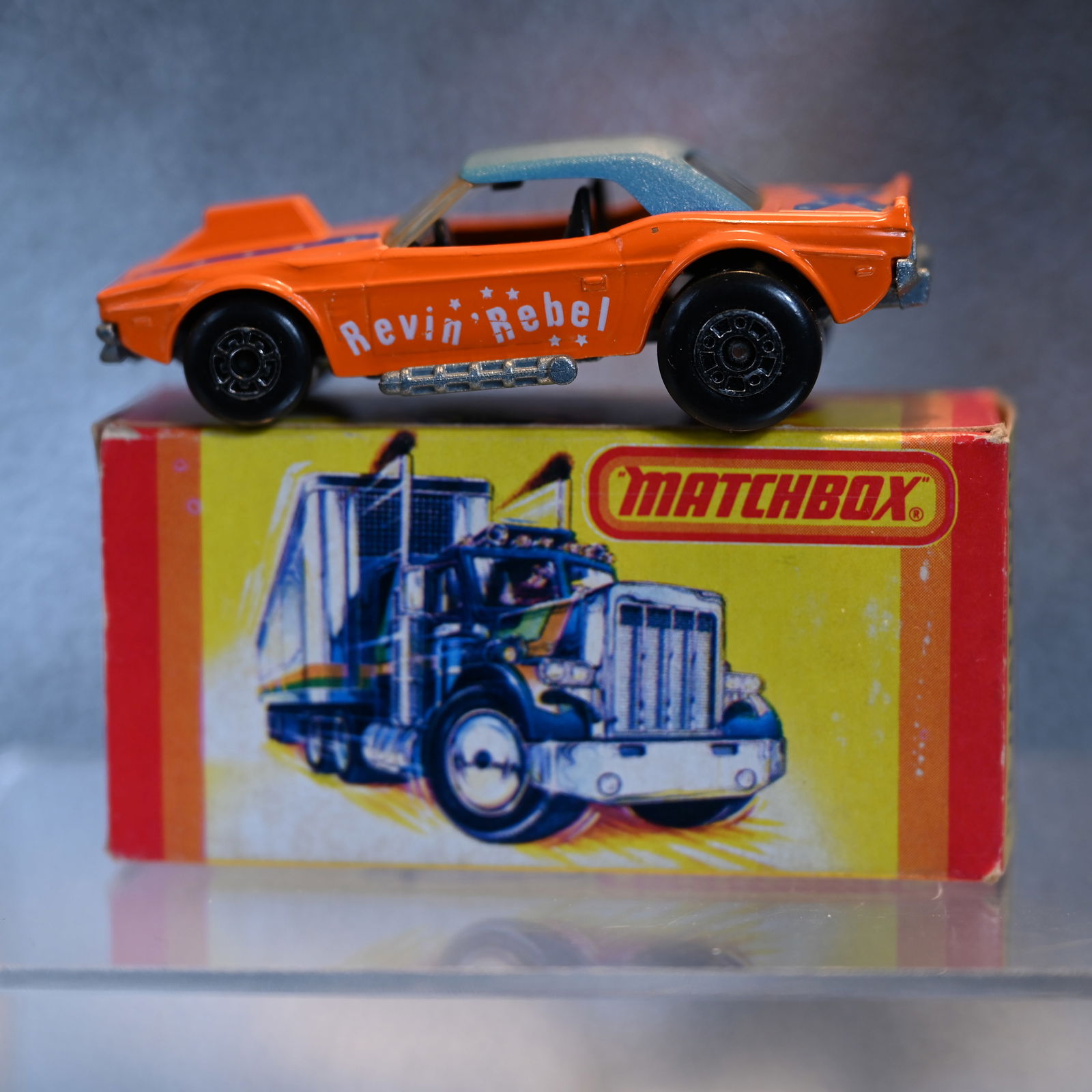Matchbox No 1 - Revin' Rebel - 1975 - Blue / Orange (1 of 8)