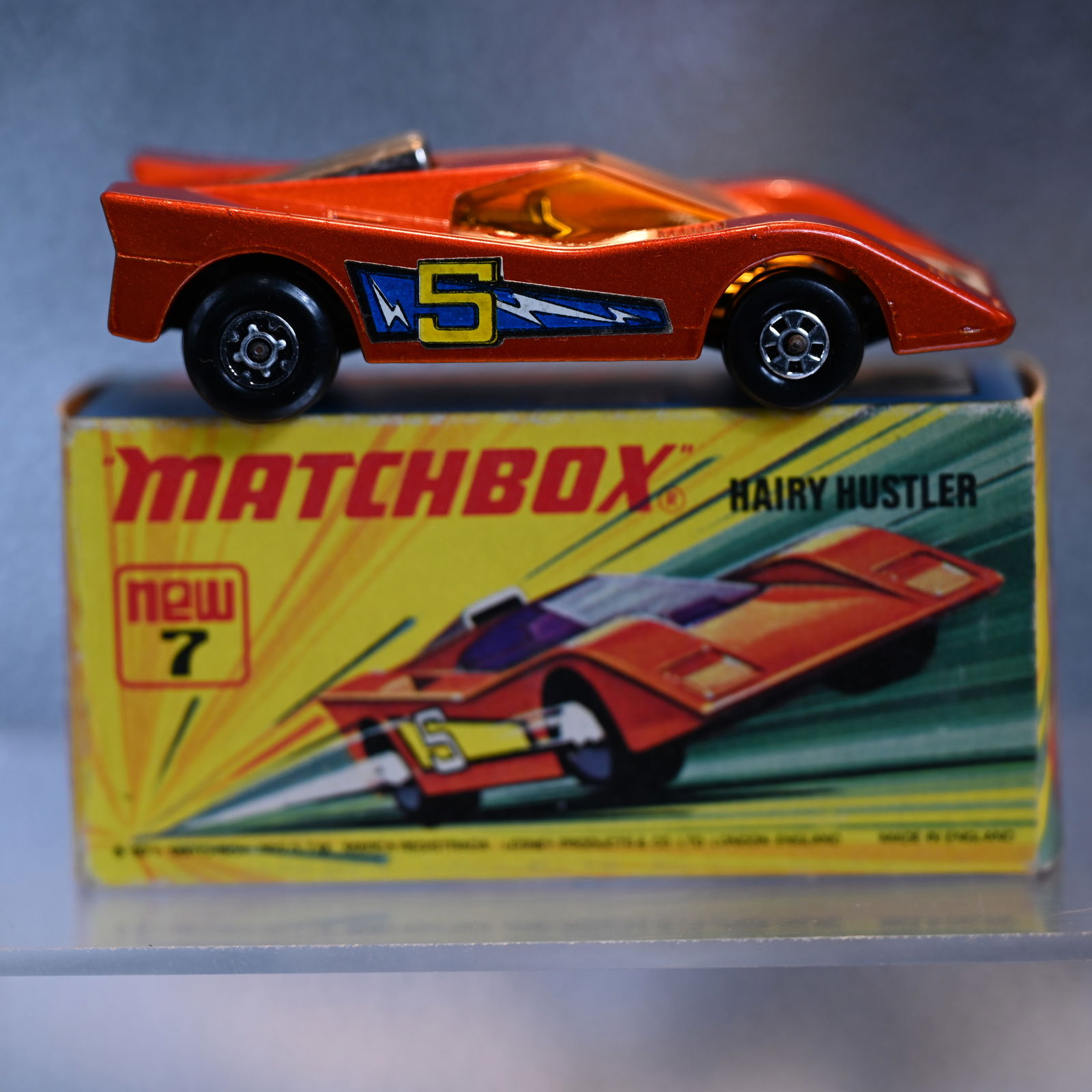 Matchbox New 7 - Hairy Hustler - 1971: Marked: Matchbox Superfast No 7 - Hairy Hustler - Made in England - 1971 Lesney Products & Co. Ltd