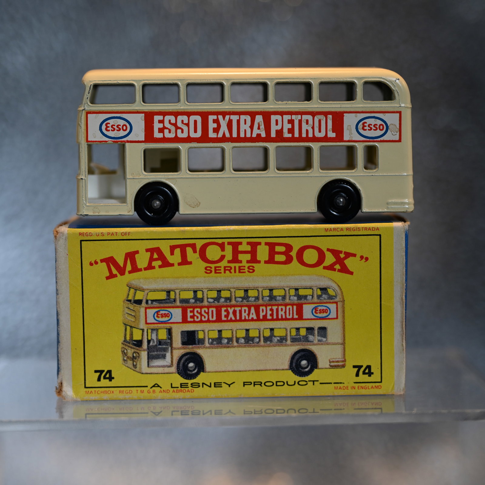 Matchbox New Model 74 - Daimler Bus: Marked: Matchbox Series No 74 - Daimler Bus - Made in England - By Lesney