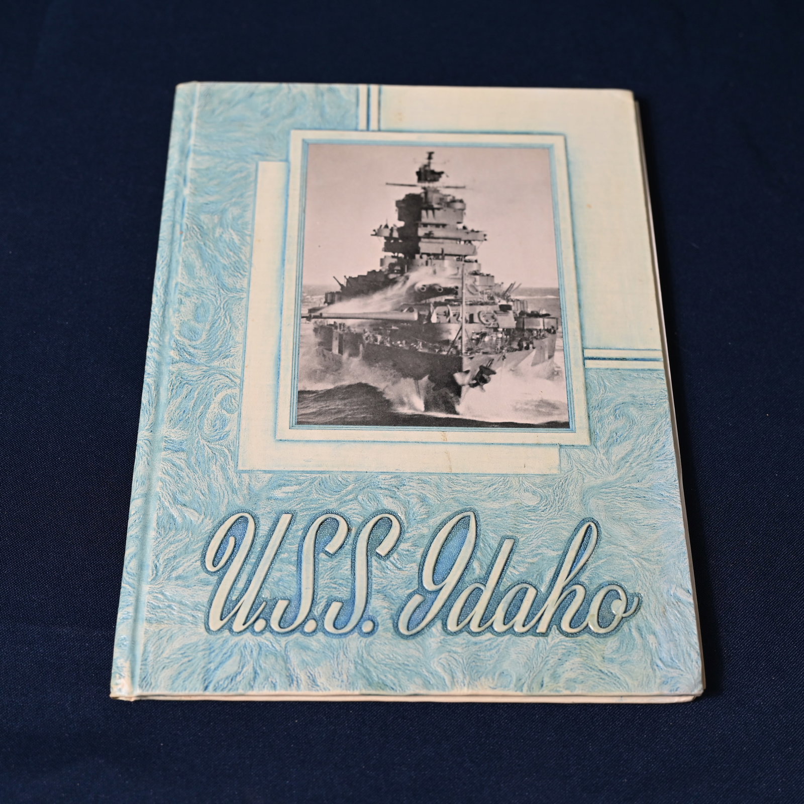 U.S.S. Idaho BB 42 WW II Deployment Cruise Truman letter Official US Navy Publication: Lot of 2: (1) Letter from Harry Truman post war to a sailor who served on the ship during WW II; (2) A book, presumably published by the US Navy - staff of the book are all seamen / officers - that co