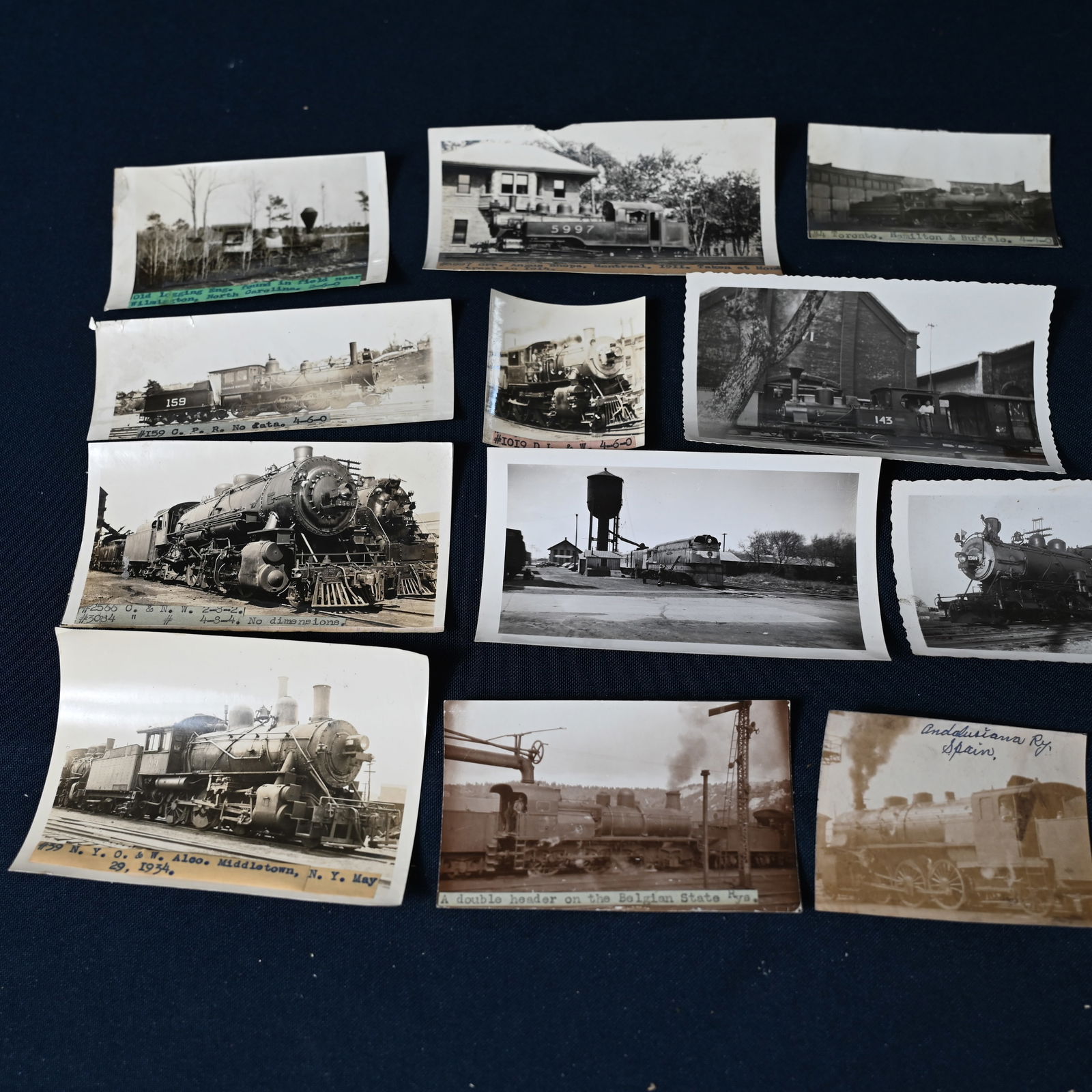 Railroad - most are Train Engine - Locomotive Photographs: 30+ Photographs. Largest 3 1/2 H x 5 1/2 W
