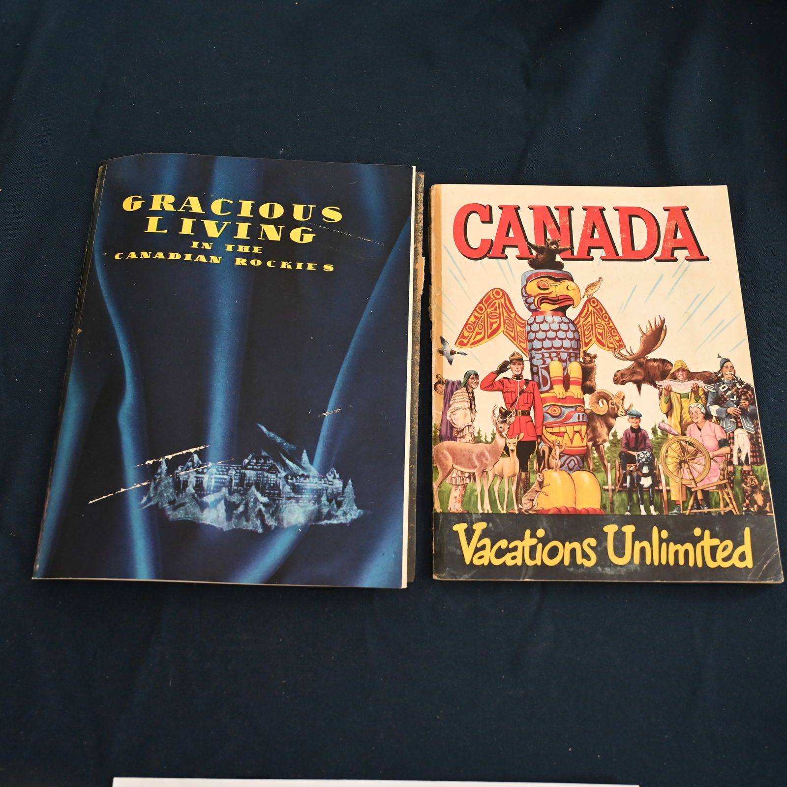 Canadian Pacific Gracious Living in the Canadian Rockies - Banff & Lake Louise: Late 1940s - early 1950s. Found with the preceding lot. (1) The Canadian Pacific Railways travel brochure for a travel package to Banff and Lake Louise. Together with a (2) Canada Vacations