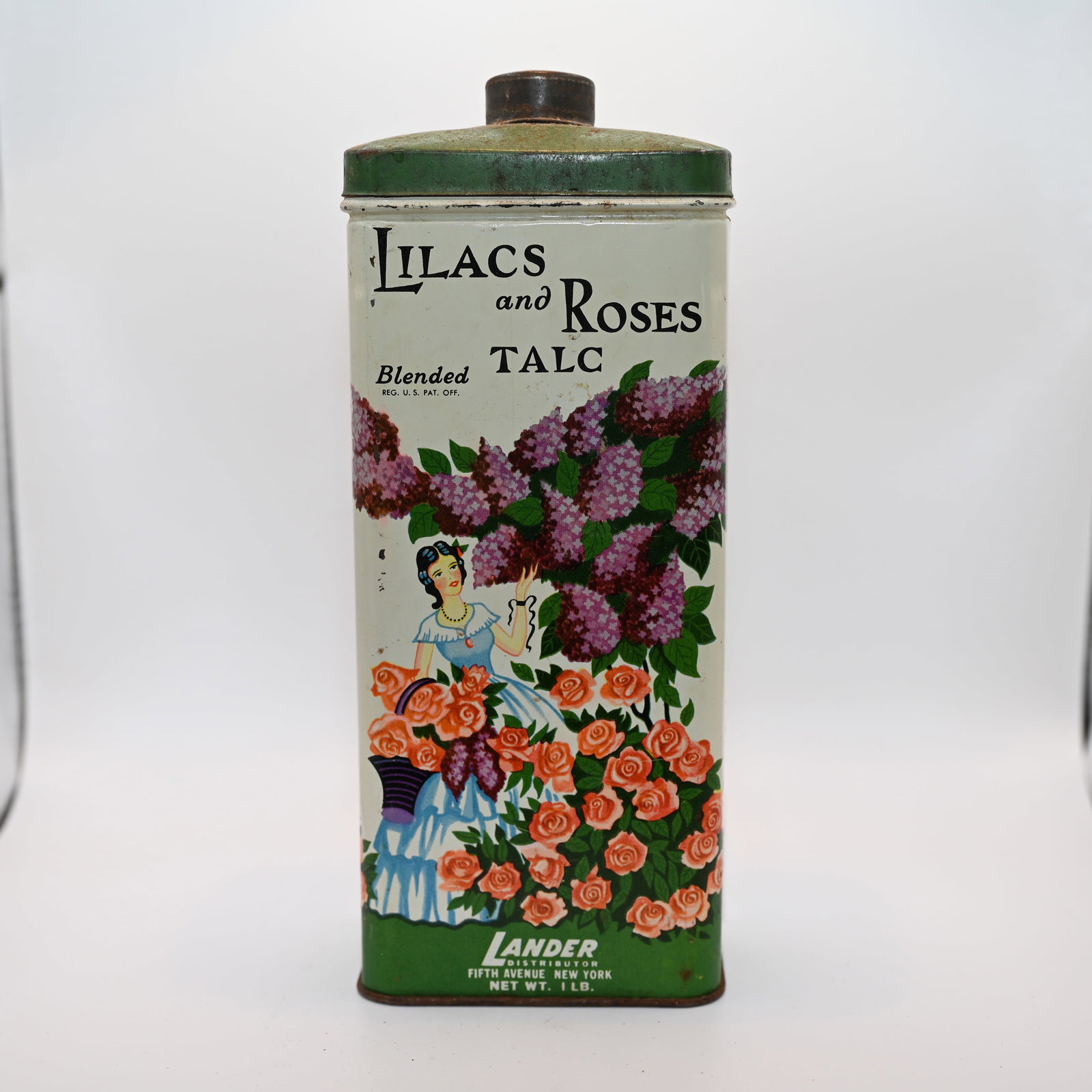 Lilacs and Roses Blended Talc Tin: Lander Distributor - 1 lb.