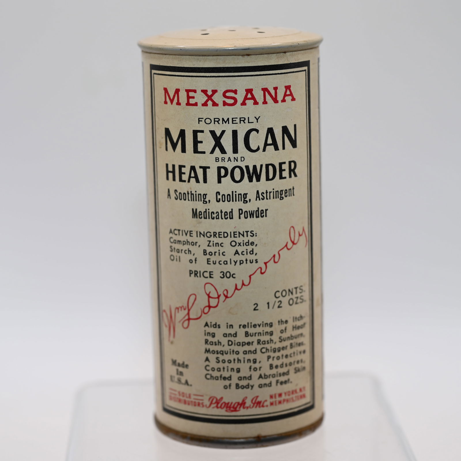 Mexsana Formerly Mexican Brand Heat Powder: A Smoothing Cooling Astringent Medicated Powder - Plough Inc. - New York - 2 1/2 oz