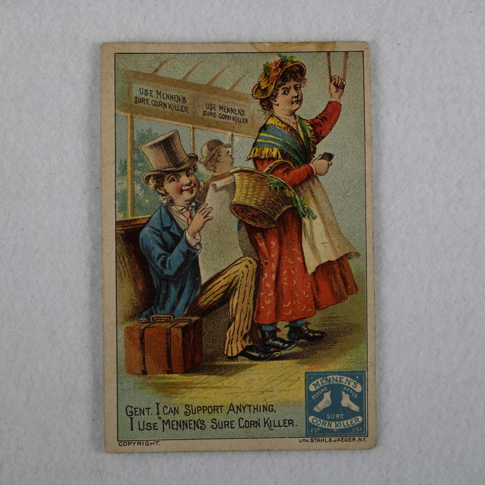 Mennen's Sure Corn Killer - Victorian Trade Card (1 of 2)