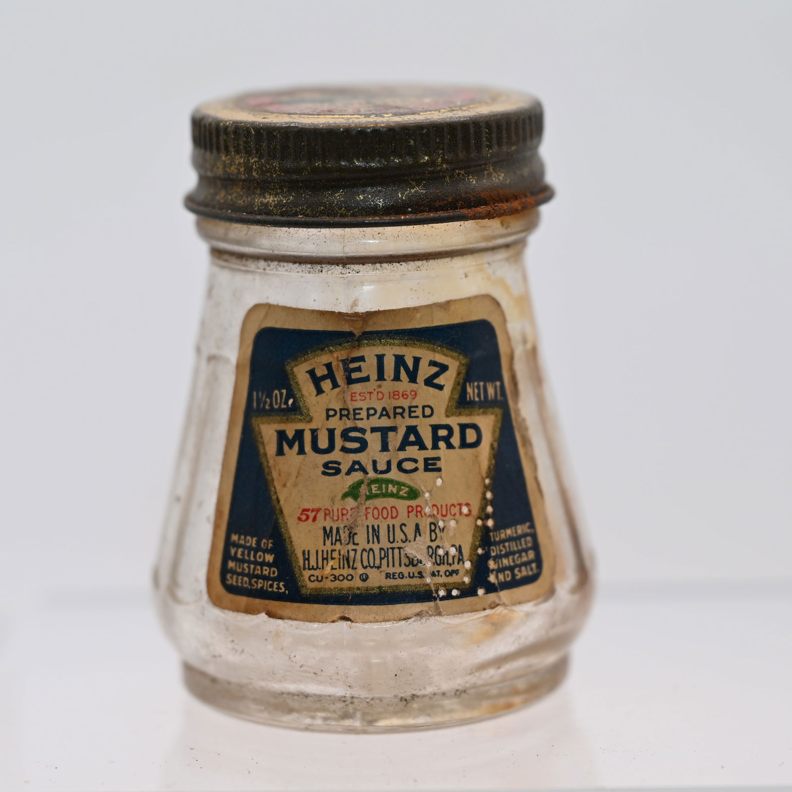 Heinz Prepared Mustard Sauce: H.J. Heinz Co - Pittsburgh PA - Bottle marked on bottom H J Heinz Co