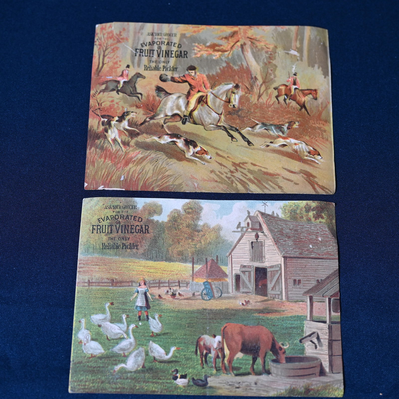 Evaporated Fruit Vinegar the Only Reliable Pickler Trade Card - Lot of 2 (1 of 5)