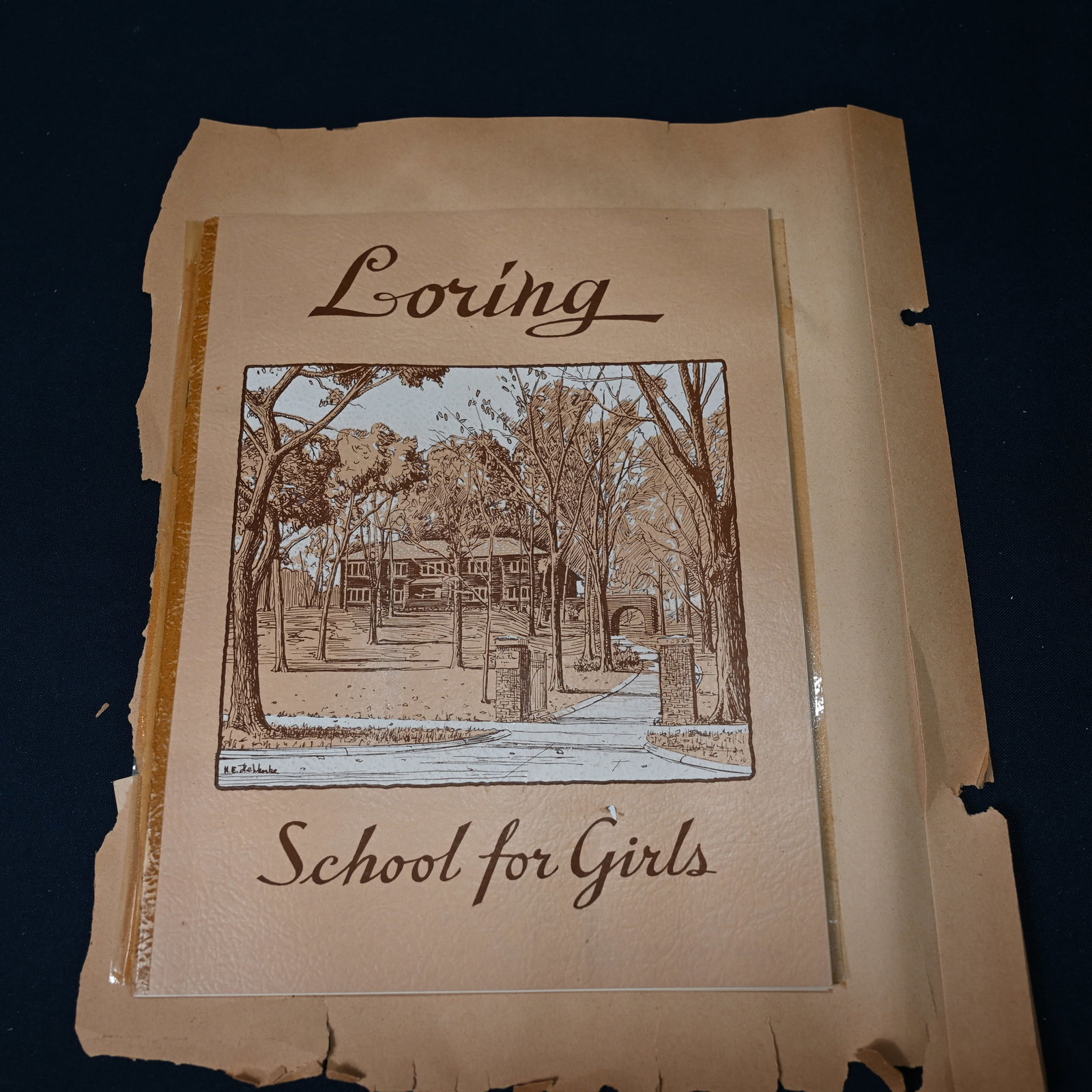 Loring School for Girls Chicago Illinois Memorabilia and Ephemera: A large lot of paper accumulated by a student at Loring School and later Northwestern University. The items date to the late 1940s and early 1950s. Included are: Loring School for Girls brochure - not