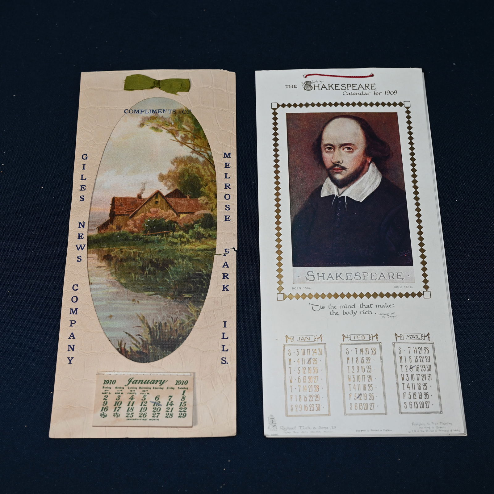 Collection of 4 Early Advertising Calendars (1 of 8)