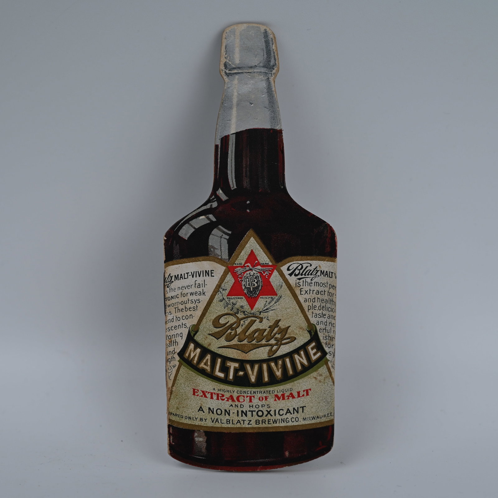 Blatz Beer Malt-Vivine Die Cut Bottle Folder Booklet (1 of 7)