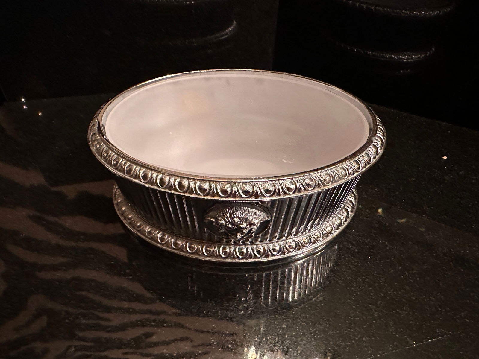 Versace Platinum Colored Soap Dish that Retails for $1,182.70 (1 of 4)