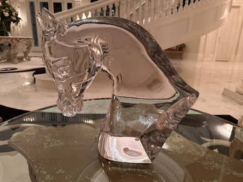 Crystal Horse Sculpture by Marc Lalique France