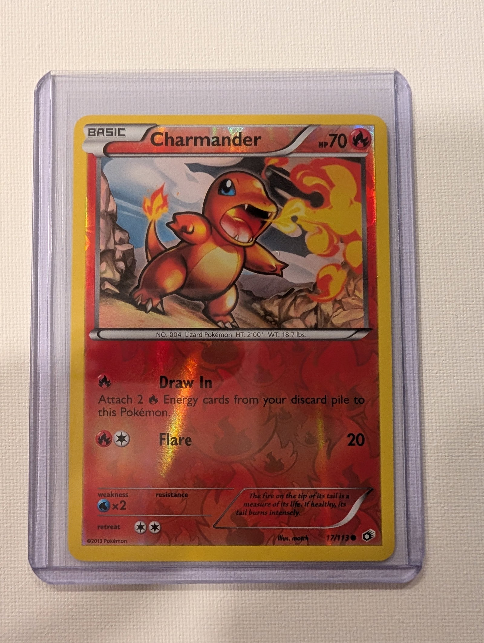 2013 Pokemon Charmander 17 113 Legendary Treasures Build A Bear Workshop Promo. (1 of 2)