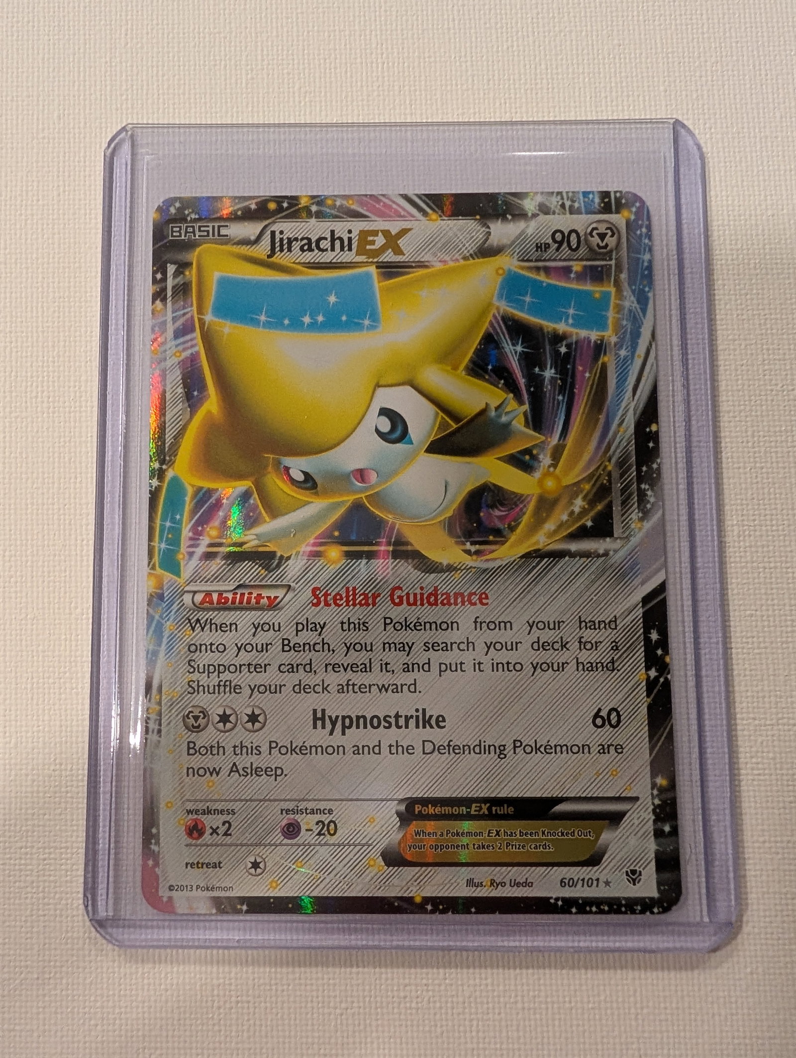 ULTRA RARE 2013 Pokemon Jirachi EX 60 101 Black and White Plasma Blast Holo. (1 of 2)