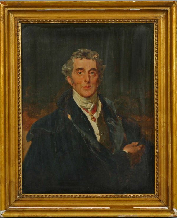 Wellington Painting: Oil on artist board - Duke of Wellington, Sight size - 11.5 in. x 9 in.
