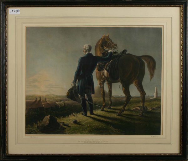 Wellington Engravings from the Allen Estate: Duke of Wellington - The Hero and his Horse". Sight Size 15" x 19