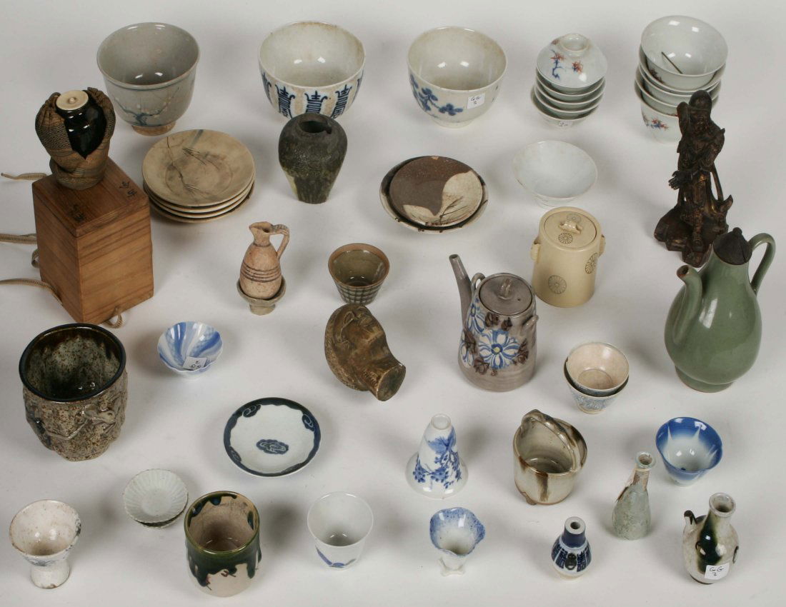 Japanese Earthenware Collection: Assortment of Japanese Earthenware including tea and tablewares and other assorted vessels. Provenance: Edward Sylvester Morse (1838-1925) Collection. Mr. Morse became Keeper of Pottery at the Museum