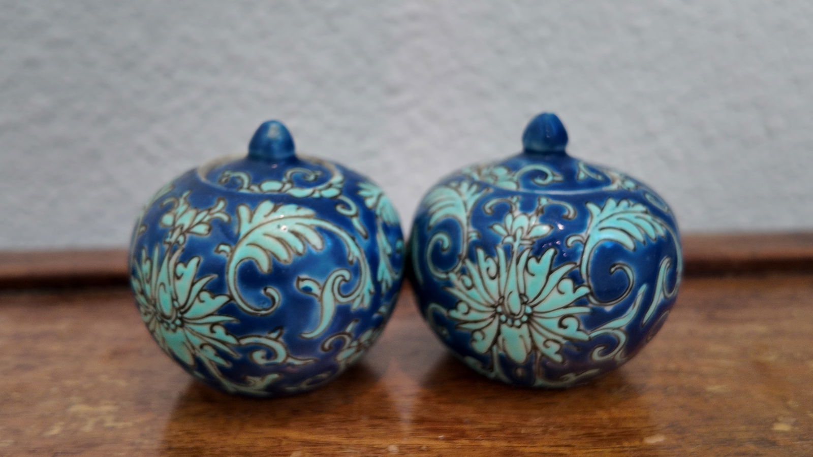A Pair of Rare Antique Chinese 19 C. Porcelain Miniature Vase.: A Pair of Rare Antique Chinese 19 C. Porcelain Miniature Vase.