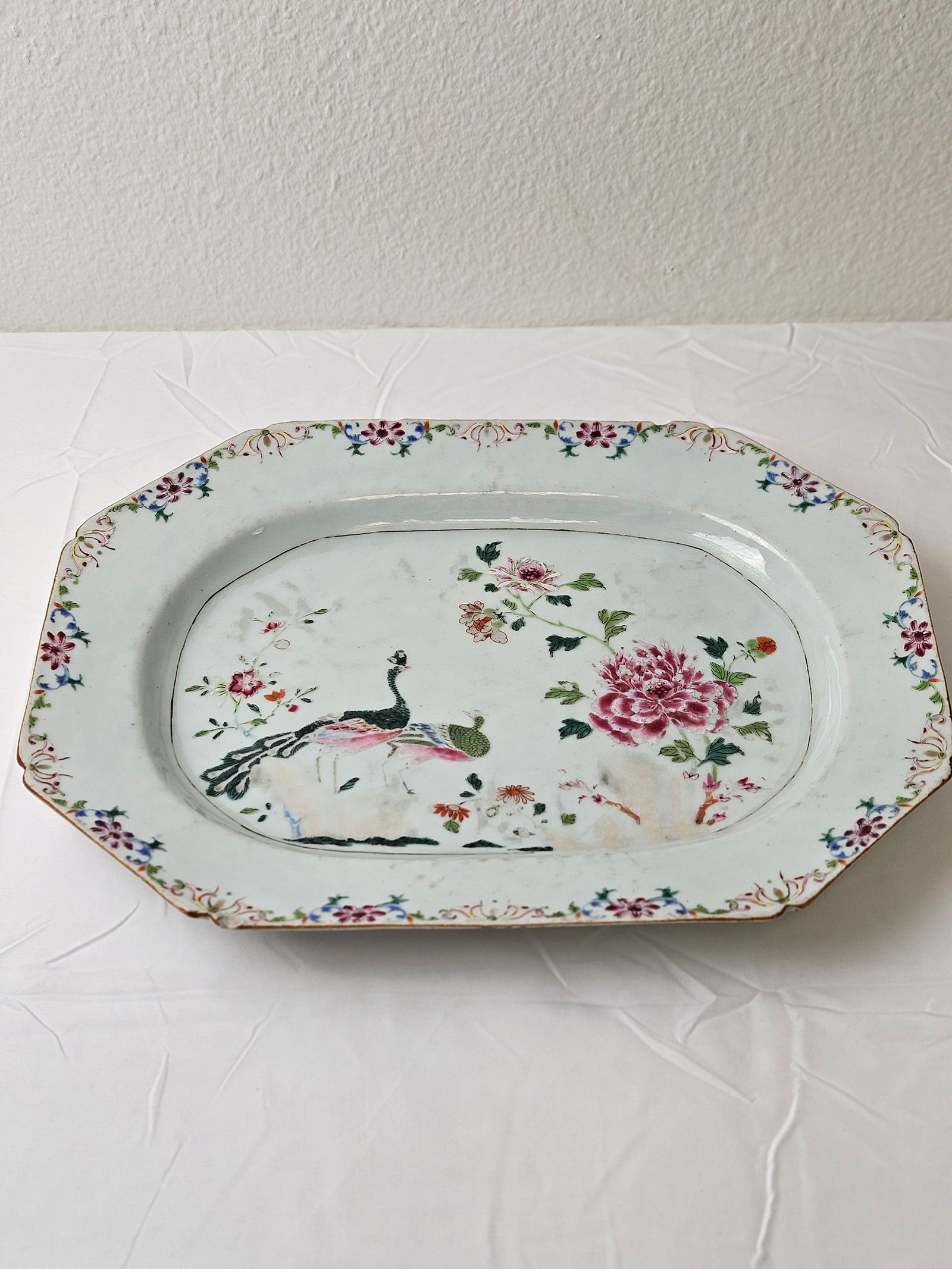 Chinese Qing Dynasty Qianlong Export Famille Rose Large Plate (1 of 7)