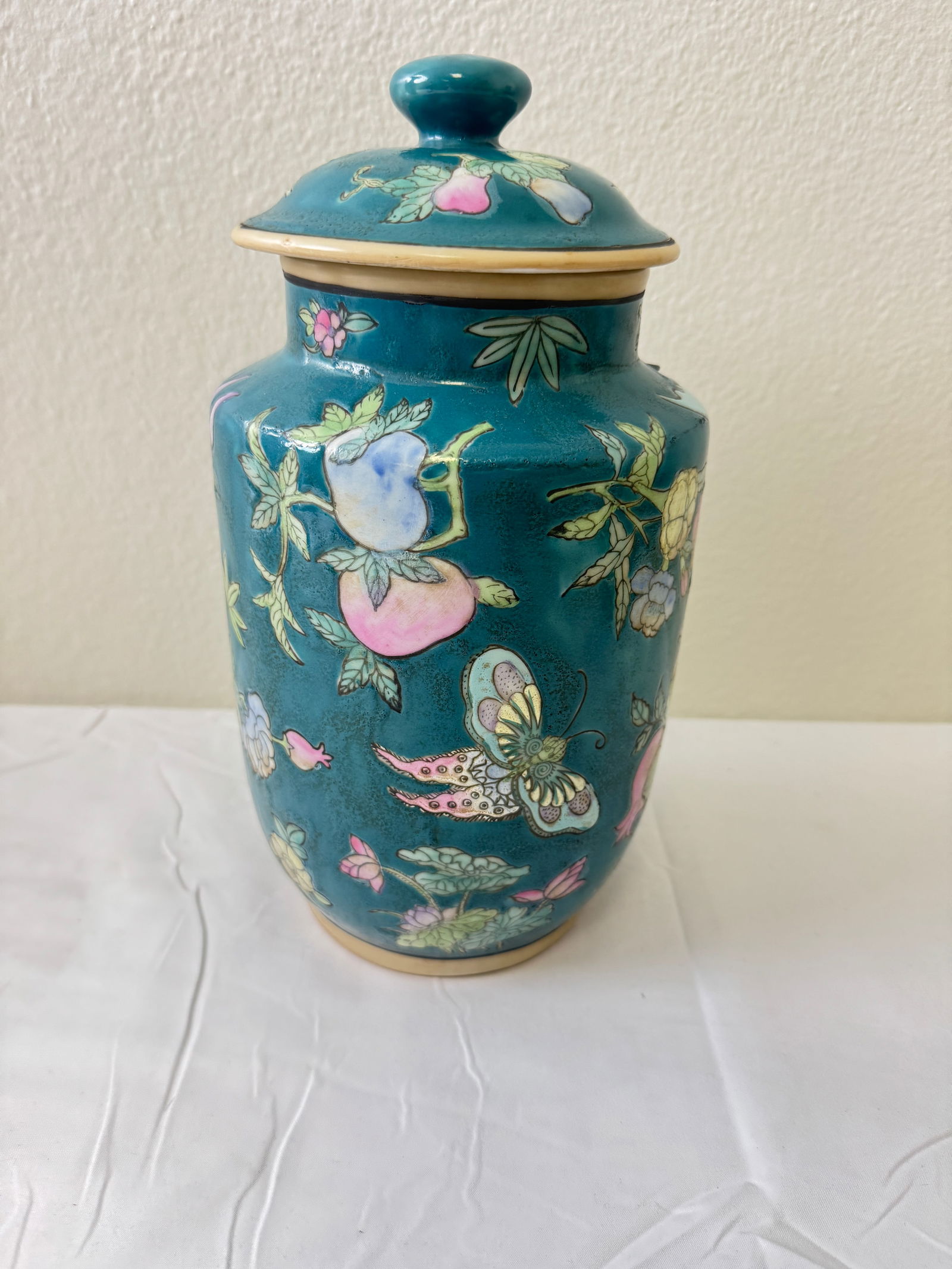 A Chinese lidded jar: Located In the USA.