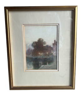 MAX LUDBURY, R.I., 1858 - 1943, WATERCOLOUR Signed lower right, dated 1895, with indistinct label: MAX LUDBURY, R.I., 1858 - 1943, WATERCOLOUR Signed lower right, dated 1895, with indistinct label verso. (sight 18cm x 13cm, frame 33.5cm x 27.5cm)