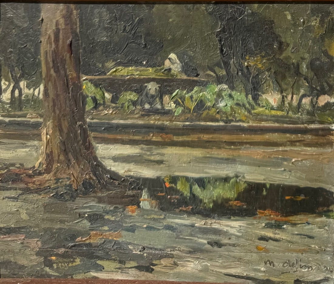 LATE 19TH CENTURY ITALIAN SCHOOL, THE FONTANA DELLA TAZZA DI PORFIDO, NAPLES. OIL ON PANEL. (1 of 4)