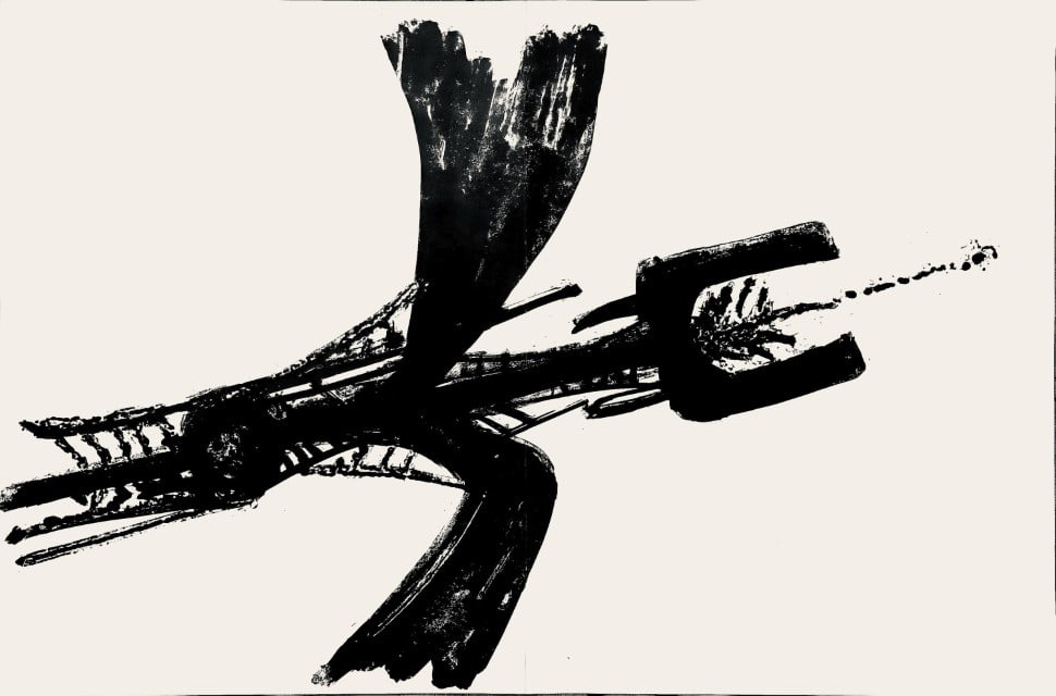 Bernard Buffet, Les ombelles, Souvenirs et portraits d'artistes, Limited Edition Lithograph: Lithograph on vélin d'Arches paper. Paper Size: 12.75 x 10 inches. Unsigned and unnumbered. Excellent condition. Notes: From the folio, Souvenirs et portraits d'artistes, 1972. Published by Ferna