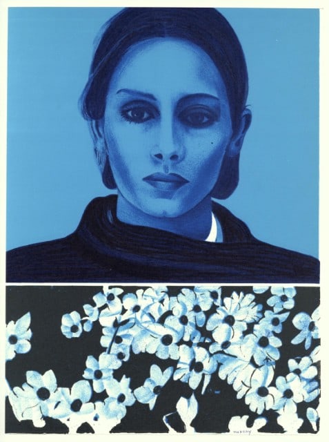 Jacques Monory, Composition, Variations sur l'imaginaire, Limited Edition Lithograph: Lithograph on vélin de Rives paper. Paper size: 14.5 x 10.75 inches. Excellent condition. Inscription: hand signed and unnumbered, as issued. Notes: From the folio, Variations sur l'imaginaire, 1